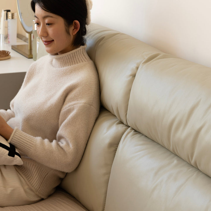 Modern Genuine Leather Bed Frame DUSKO