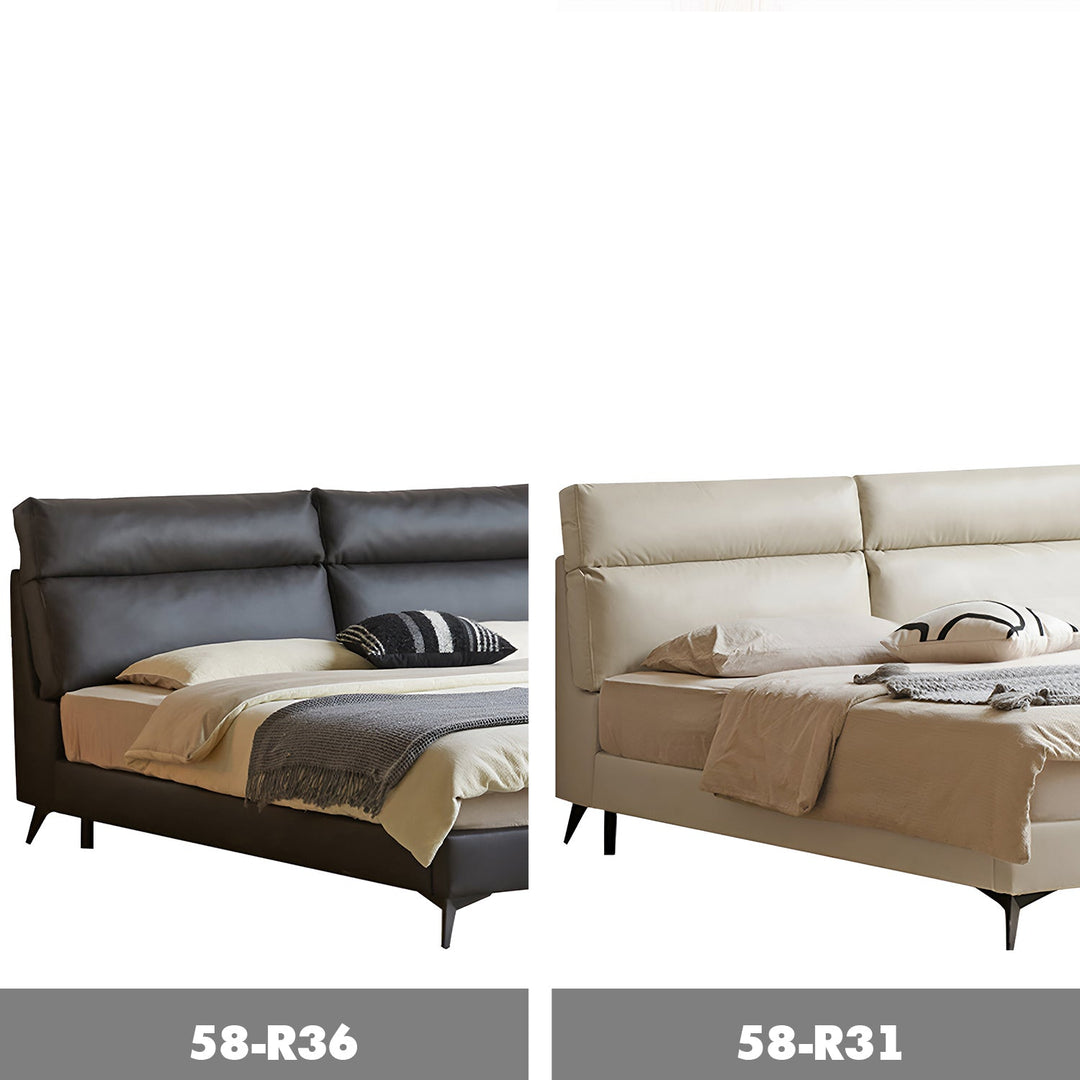 Modern Genuine Leather Bed Frame DUSKO