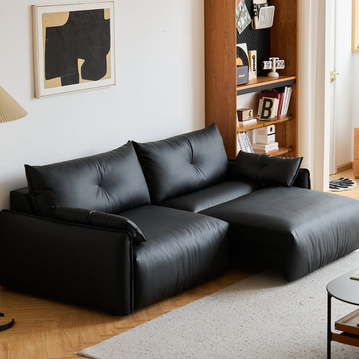 Modern Microfiber Leather electric recliner 4 seater sofa evena primary product view.