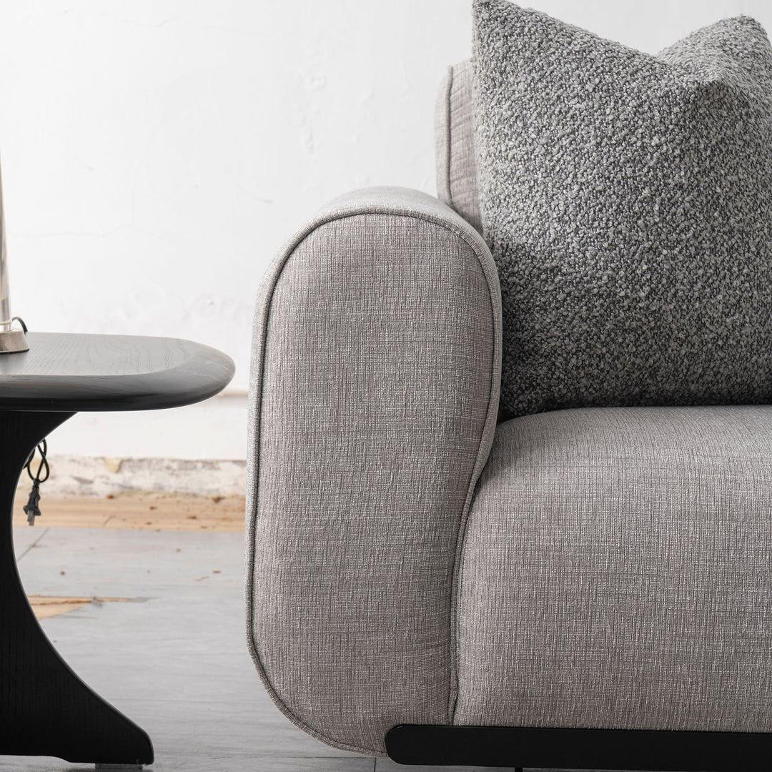 Modern Mixed Weave Fabric 1 Seater Sofa GRIDDY