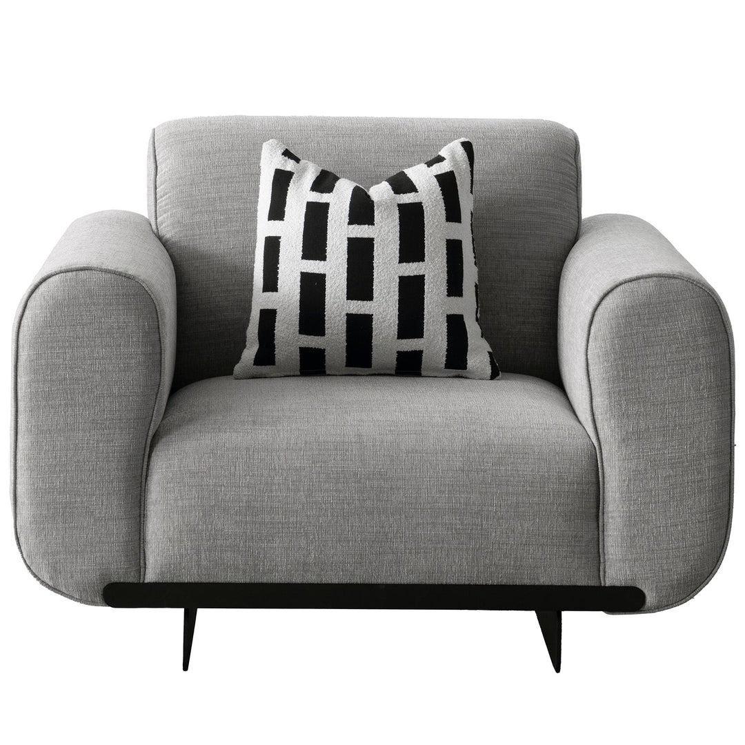 Modern Mixed Weave Fabric 1 Seater Sofa GRIDDY