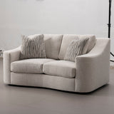 Modern mixed weave fabric 2 seater sofa terra primary product view.