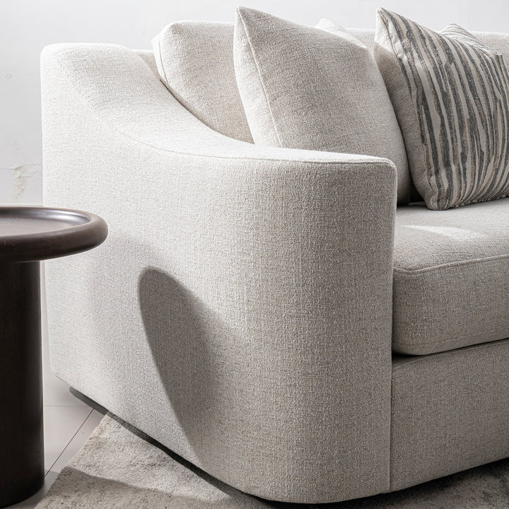 Modern mixed weave fabric 2 seater sofa terra in real life style.