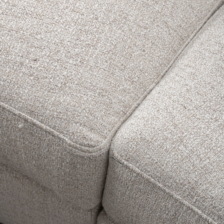 Modern mixed weave fabric 3 seater sofa terra in close up details.