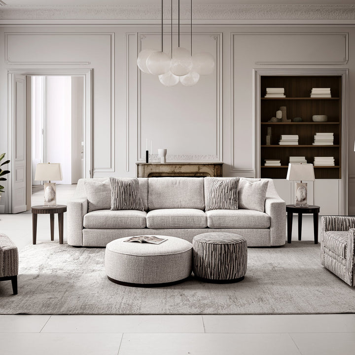 Modern mixed weave fabric 3 seater sofa terra environmental situation.