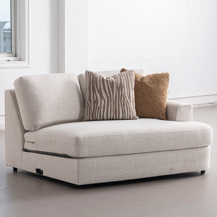 Modern Mixed Weave Fabric Chaise 2 Seater Sofa LUCENT Good to Know Preview-1