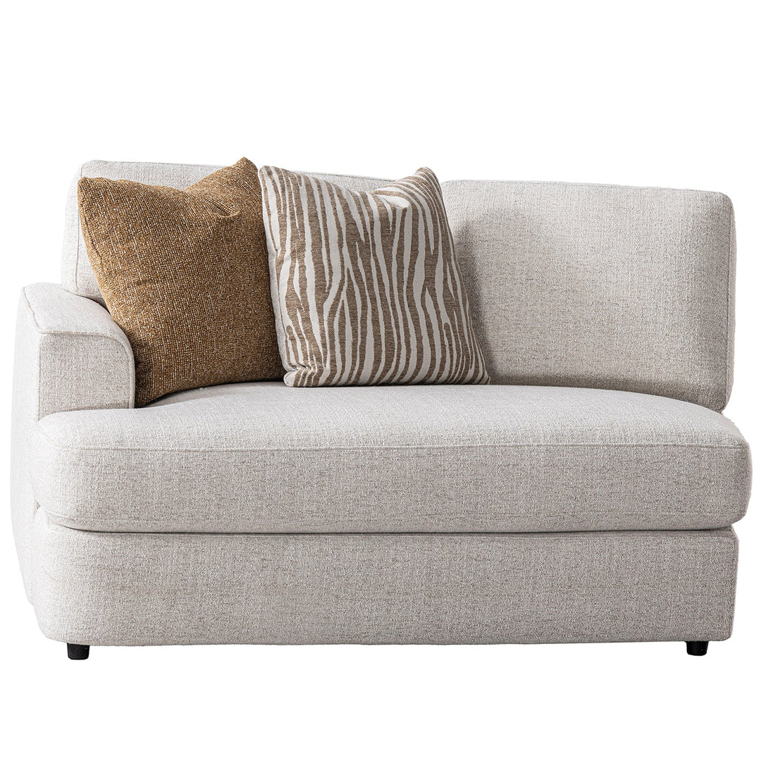 Modern Mixed Weave Fabric Chaise 2 Seater Sofa LUCENT