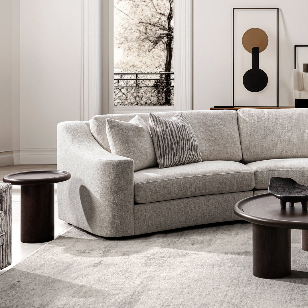 Modern Mixed Weave Fabric Modular Corner 2 Seater Sofa TERRA