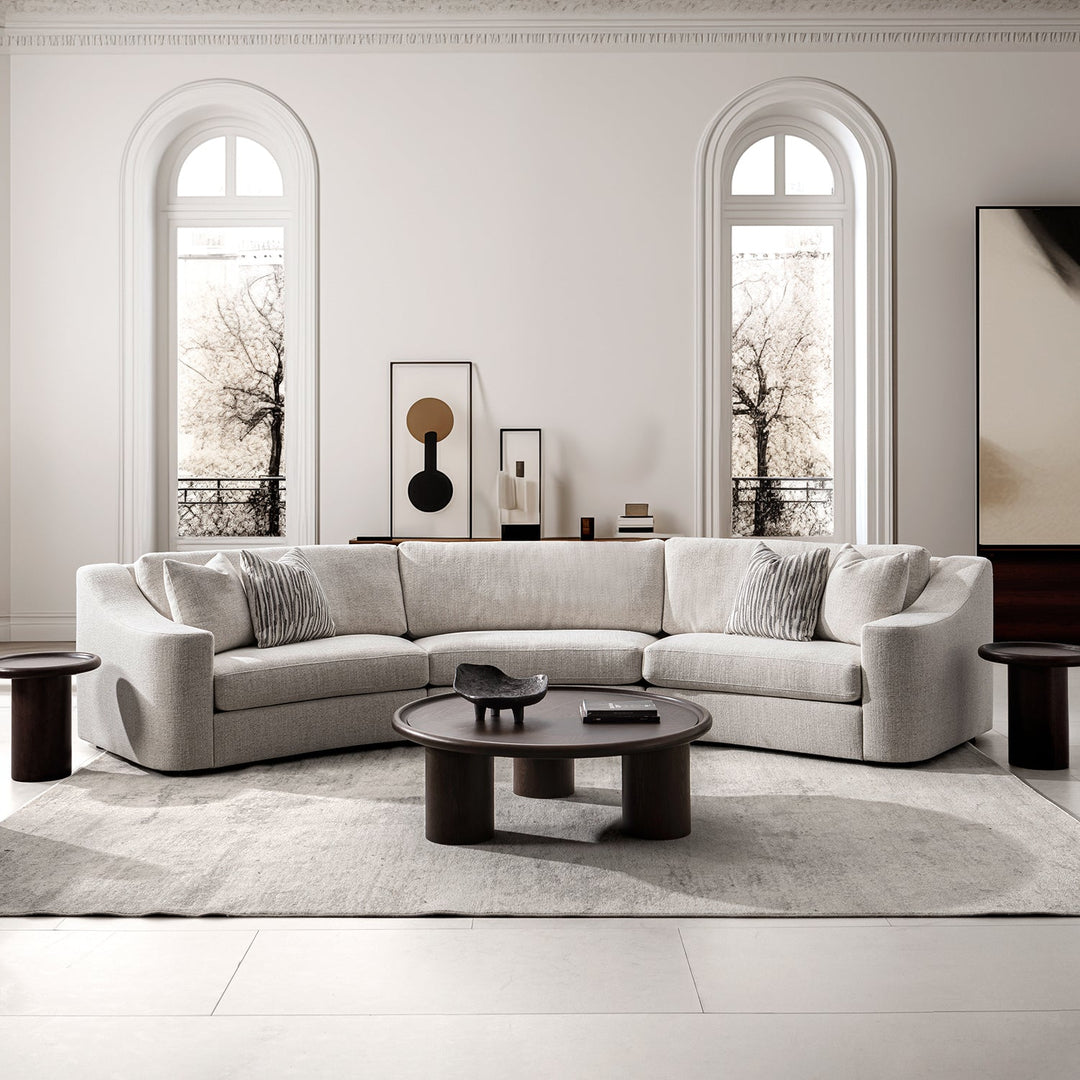 Modern Mixed Weave Fabric Modular Corner 2 Seater Sofa TERRA