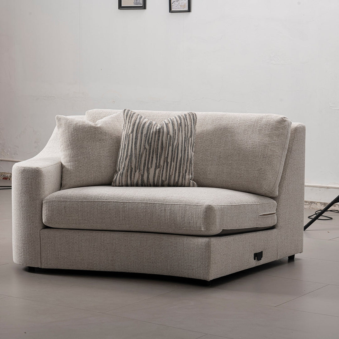 Modern mixed weave fabric modular corner 2 seater sofa terra primary product view.