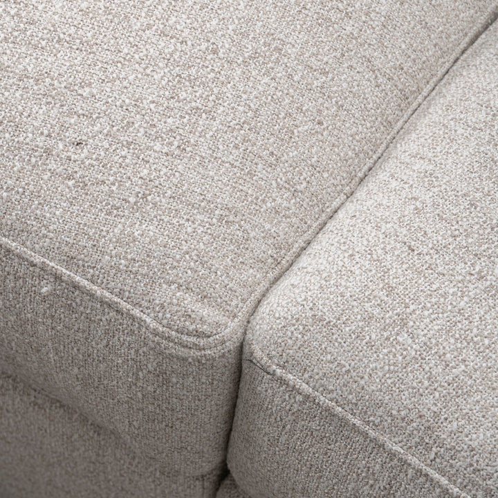 Modern mixed weave fabric modular corner 2 seater sofa terra with context.