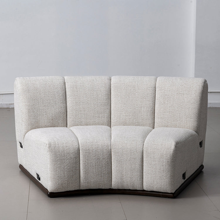 Modern Mixed Weave Fabric Modular Joint Connection 1 Seater Sofa BENTO Good to Know Preview-1
