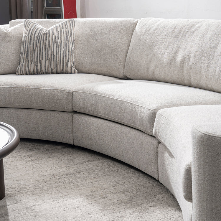 Modern Mixed Weave Fabric Modular Joint Connection 1 Seater Sofa TERRA Good to Know Preview-1