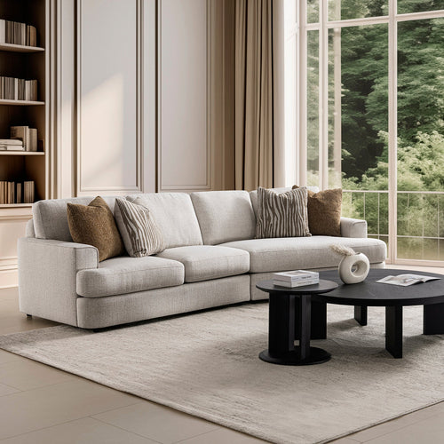 Modern Mixed Weave Fabric Modular L Shape Sectional Sofa 3+L LUCENT Good to Know Preview-1