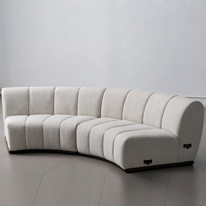 Modern Mixed Weave Fabric Modular Sectional 4 Seater Sofa BENTO