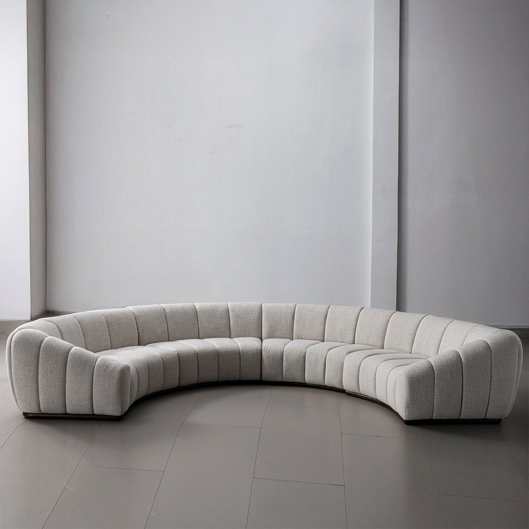 Modern Mixed Weave Fabric Modular Sectional 4 Seater Sofa BENTO