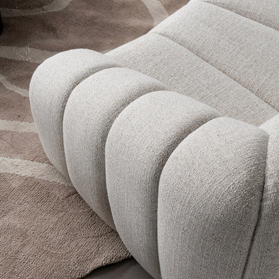 Modern mixed weave fabric modular sectional 5 seater sofa bento material variants.