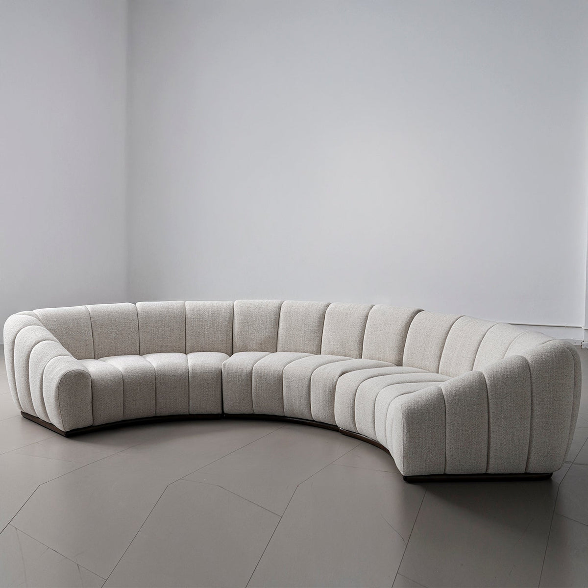Modern mixed weave fabric modular sectional 7 seater sofa bento primary product view.