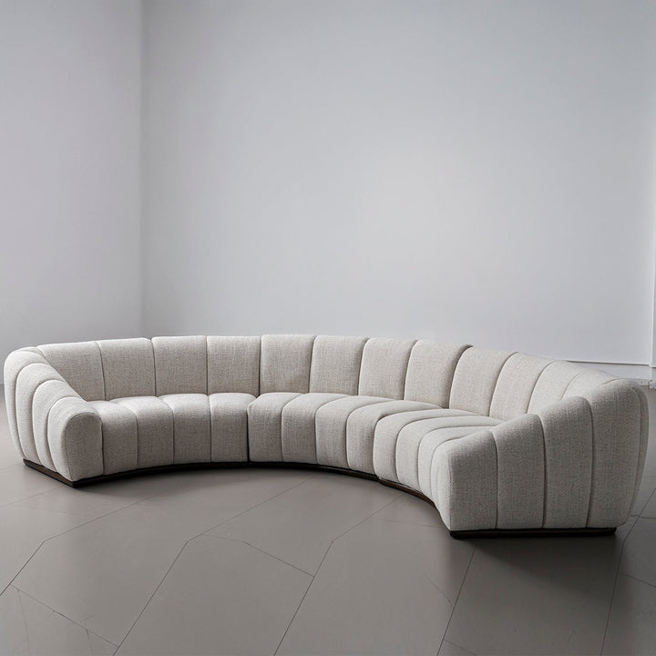 Modern mixed weave fabric modular sectional 7 seater sofa bento primary product view.