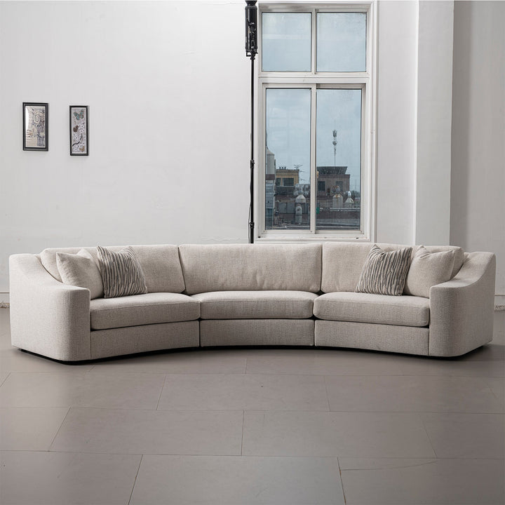 Modern mixed weave fabric modular sectional 7 seater sofa terra environmental situation.