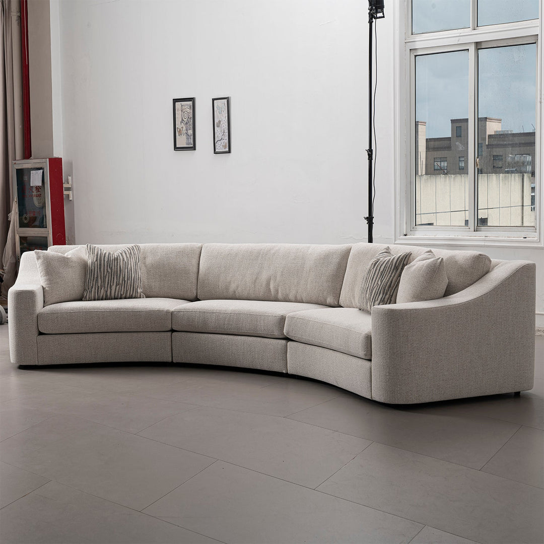 Modern mixed weave fabric modular sectional 7 seater sofa terra conceptual design.