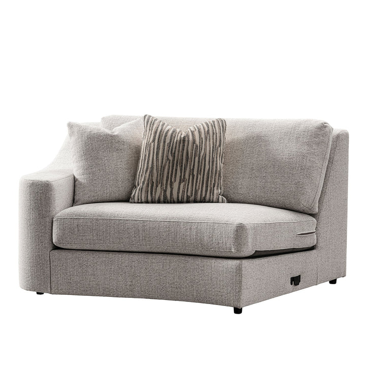 Modern mixed weave fabric modular sectional 7 seater sofa terra layered structure.