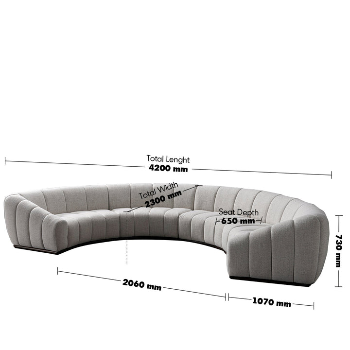 Modern Mixed Weave Fabric Modular Sectional 9 Seater Sofa BENTO
