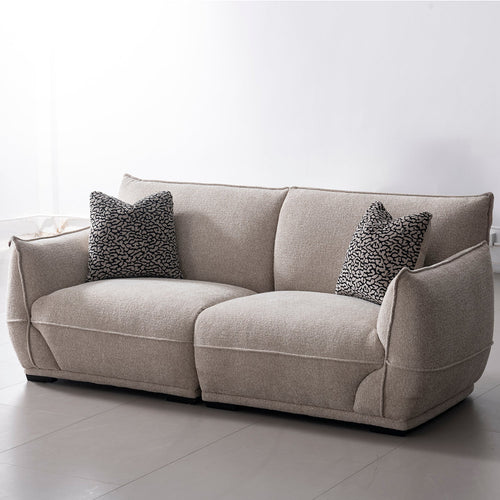 Modern Mixed Weave Fabric Sectional 3 Seater Sofa CLOUDY Good to Know Preview-1