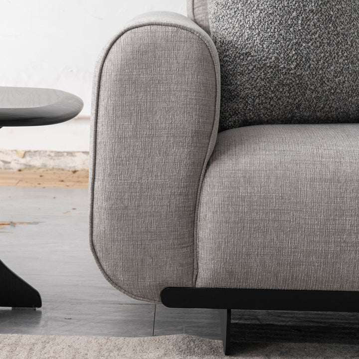 Modern Mixed Weave Fabric Sectional 4 Seater Sofa GRIDDY