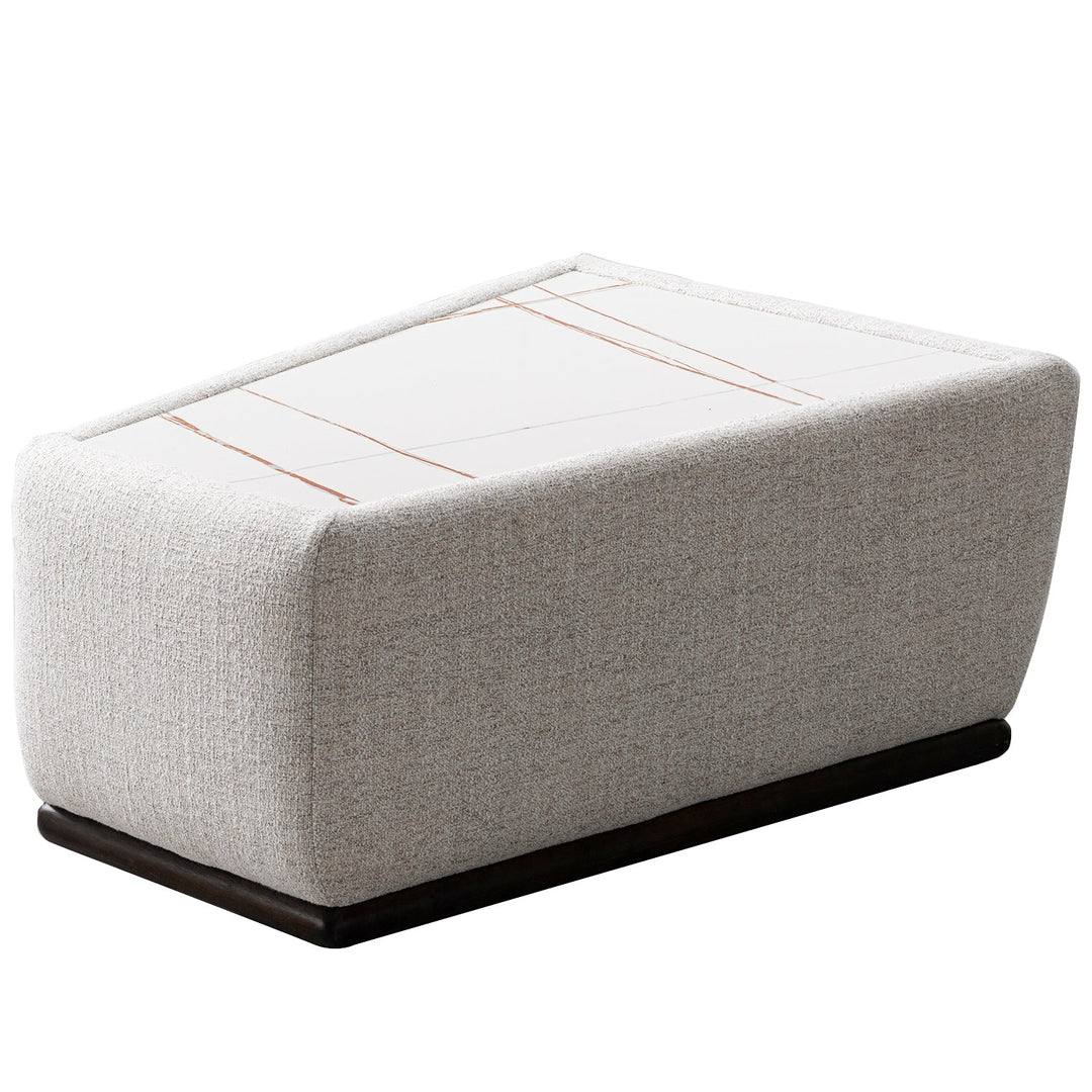 Modern Mixed Weave Fabric Sintered Stone Modular Sofa Side Table BENTO