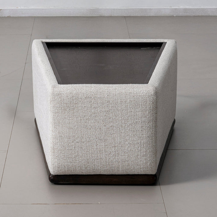 Modern Mixed Weave Fabric Sintered Stone Modular Sofa Side Table BENTO