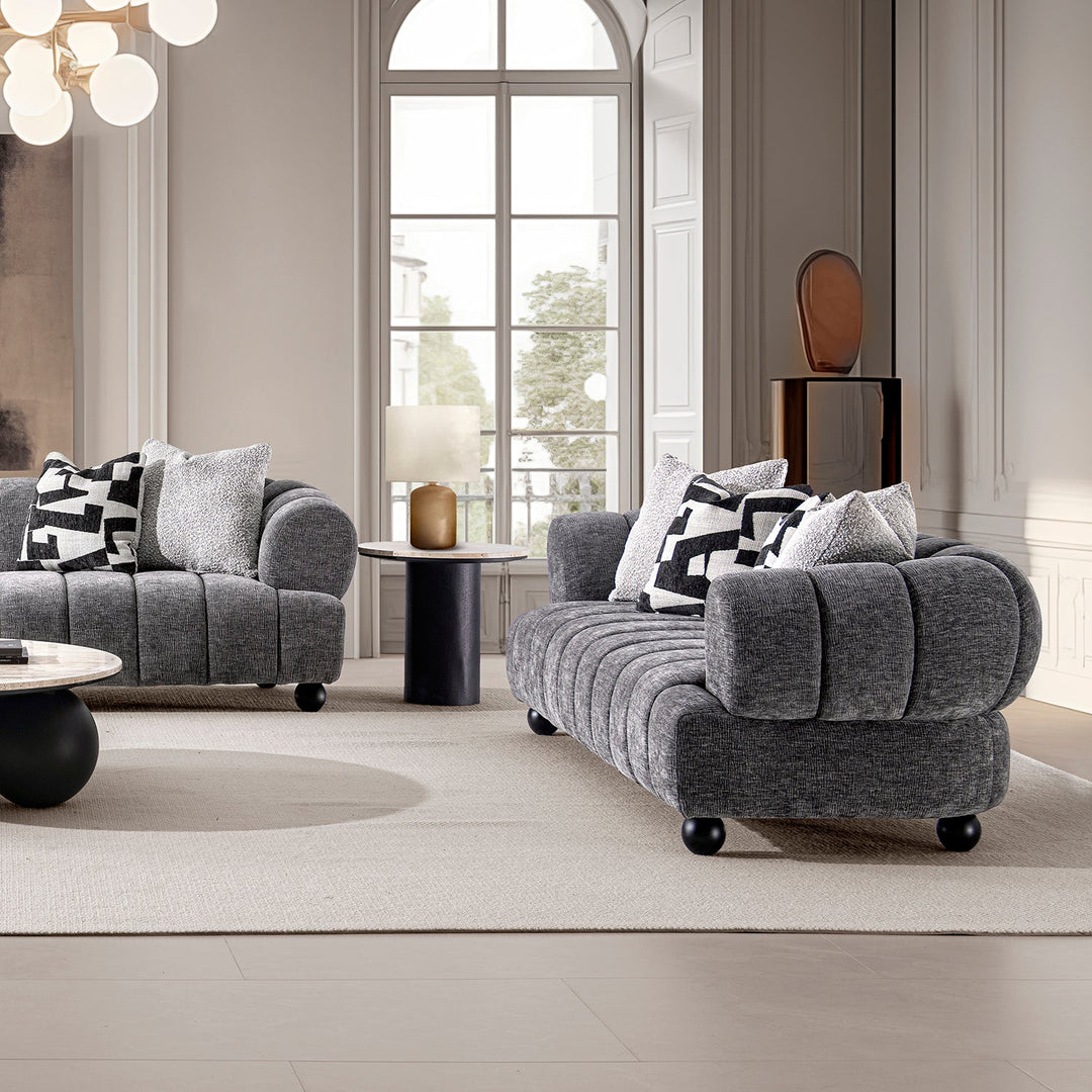 Modern Velvet Fabric 3 Seater Sofa RAVEN