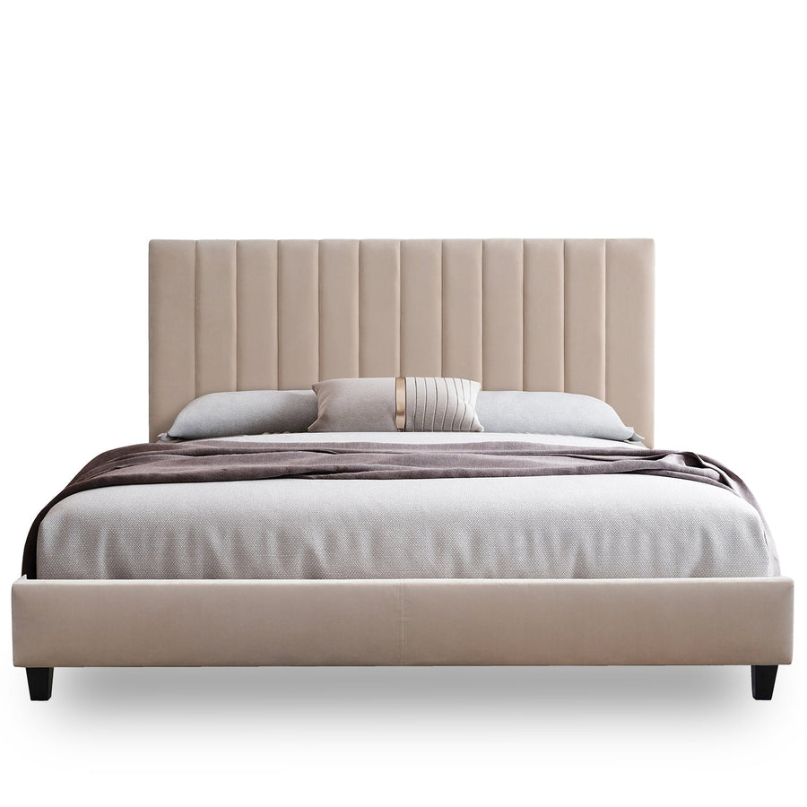 Modern Velvet Fabric Bed Frame RENO