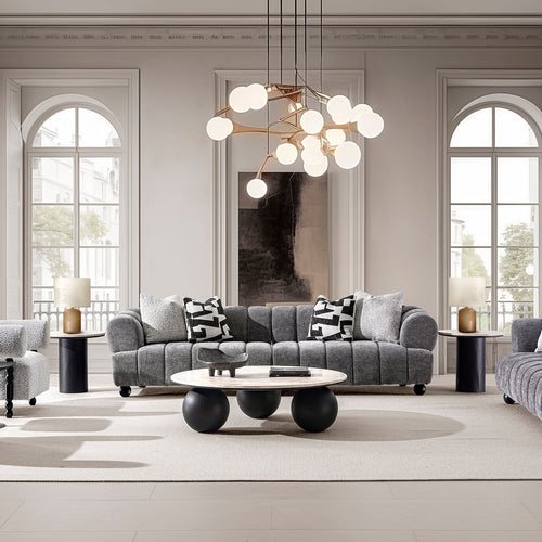 Modern Velvet Fabric Sectional 4 Seater Sofa RAVEN Good to Know Preview-1