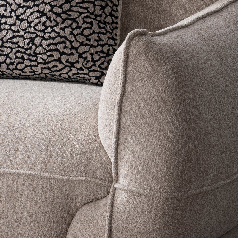 Modern Mixed Weave Fabric Sectional 4 Seater Sofa CLOUDY Material Details Chart