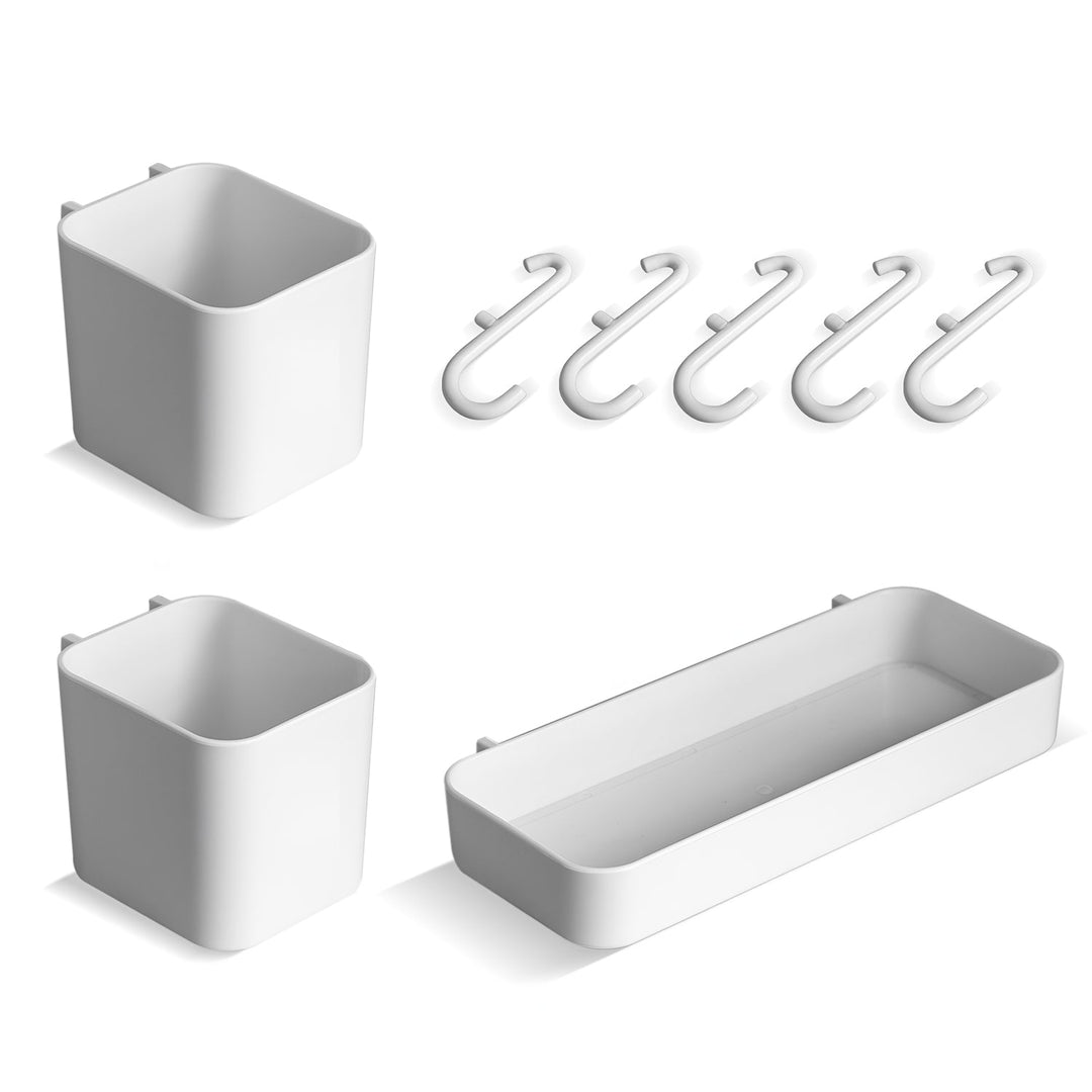 Pegboard Hooks Racks Storage Boxes Accessories Set HOOKUP