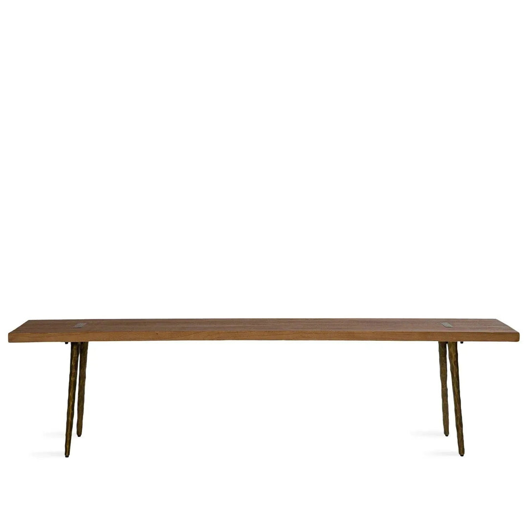 Rustic elm wood dining bench splendor environmental situation.