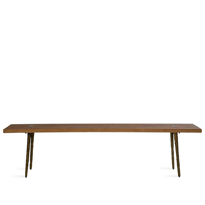 Rustic elm wood dining bench splendor environmental situation.