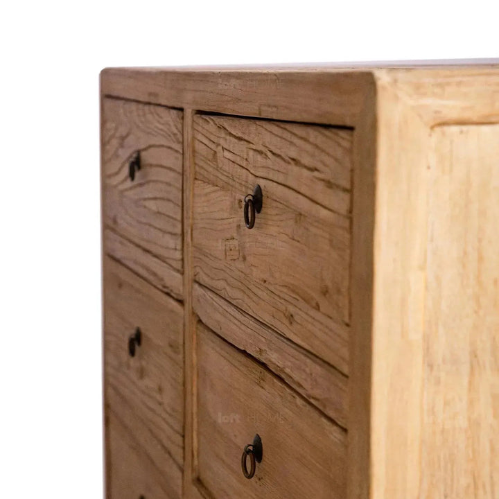 Rustic elm wood drawer cabinet secrets in real life style.