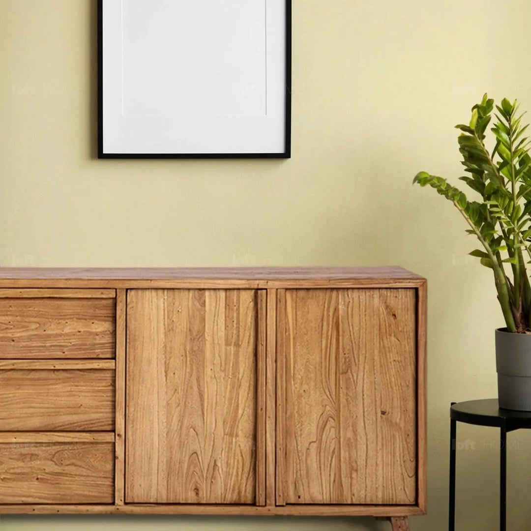 Rustic elm wood storage cabinet arcadia in real life style.