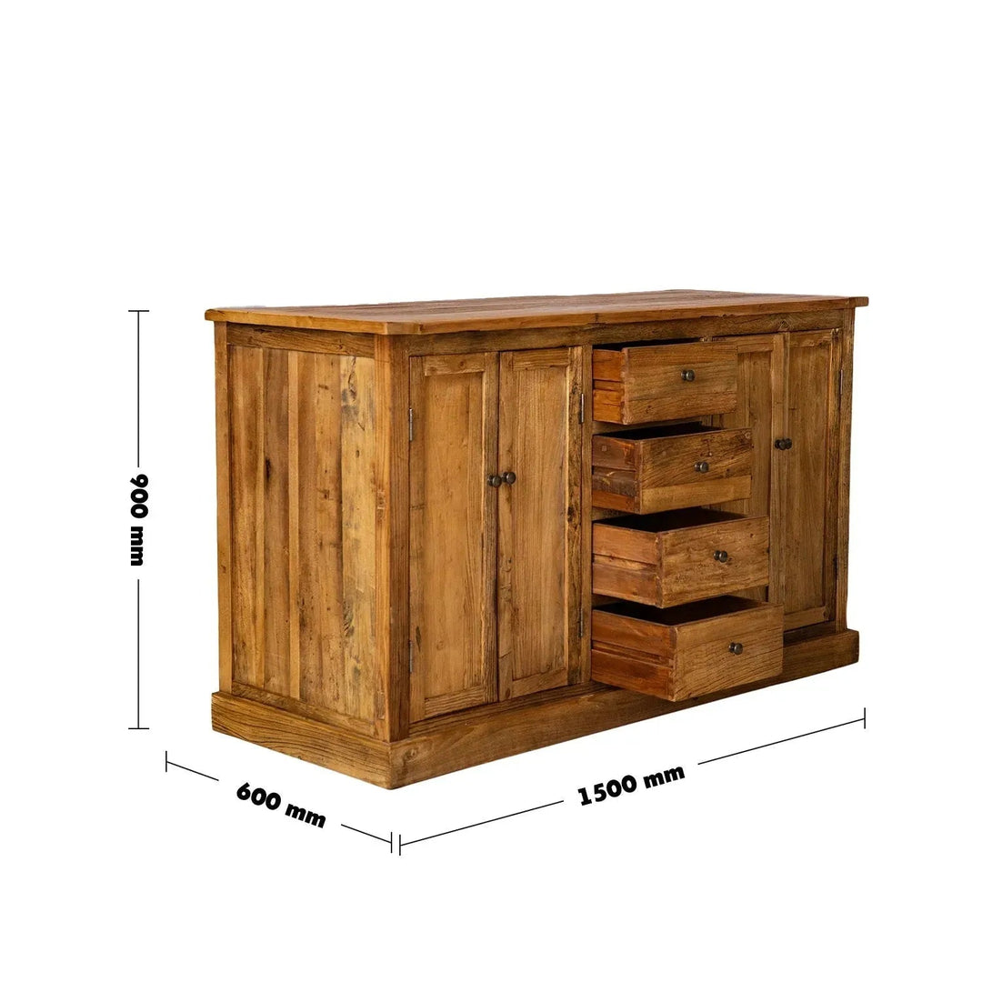 Rustic elm wood storage cabinet tranquility size charts.