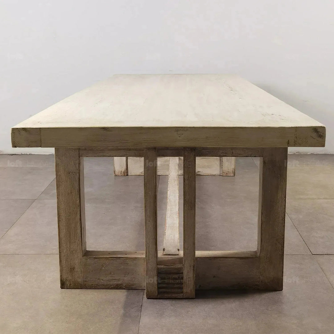 Rustic pine wood dining table pixie environmental situation.