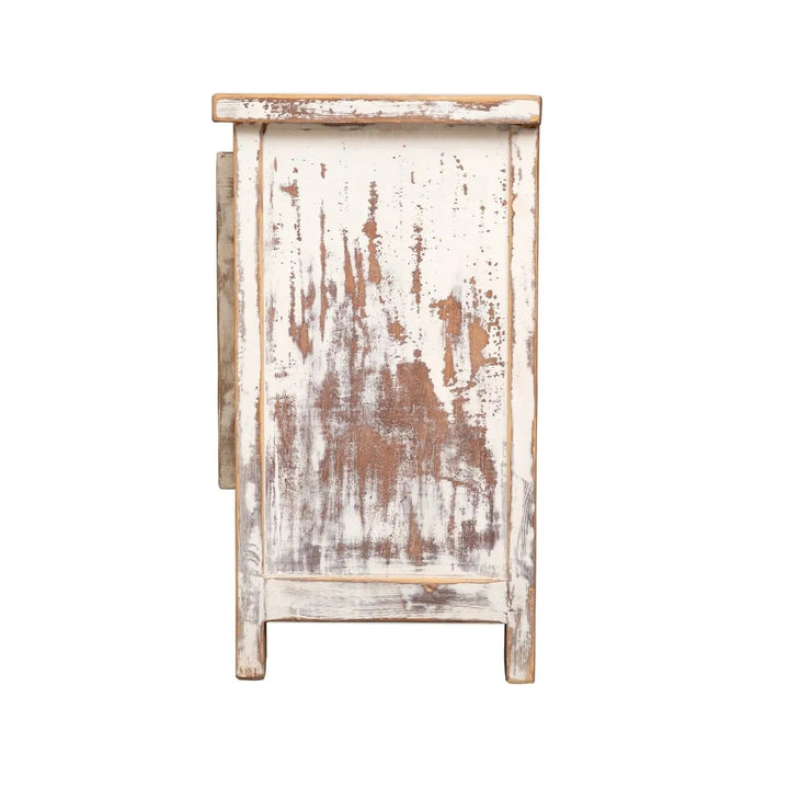 Rustic pine wood storage cabinet pine phantom in real life style.