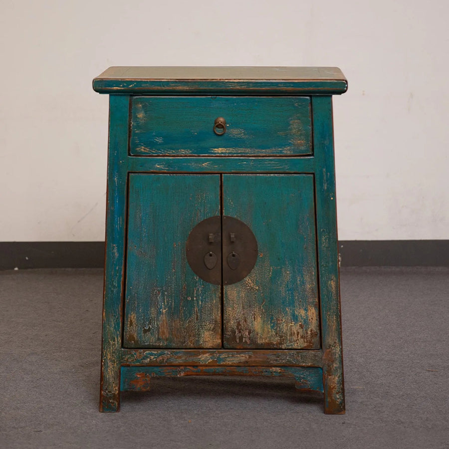 Rustic pine wood storage cabinet heirloom primary product view.