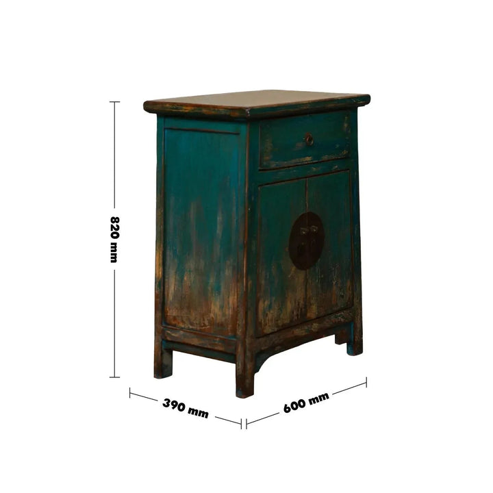 Rustic pine wood storage cabinet heirloom size charts.