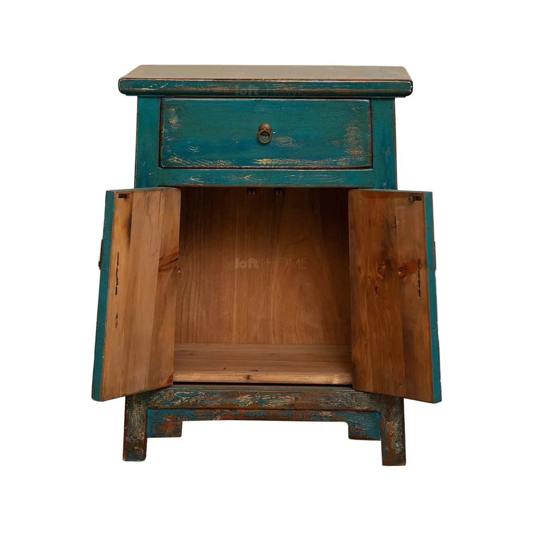 Rustic pine wood storage cabinet heirloom material variants.