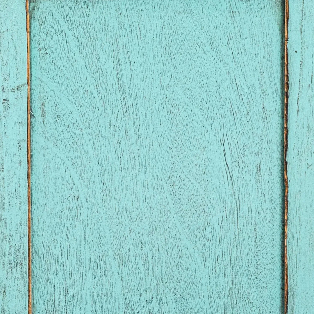 Rustic pine wood tv console whispers color swatches.