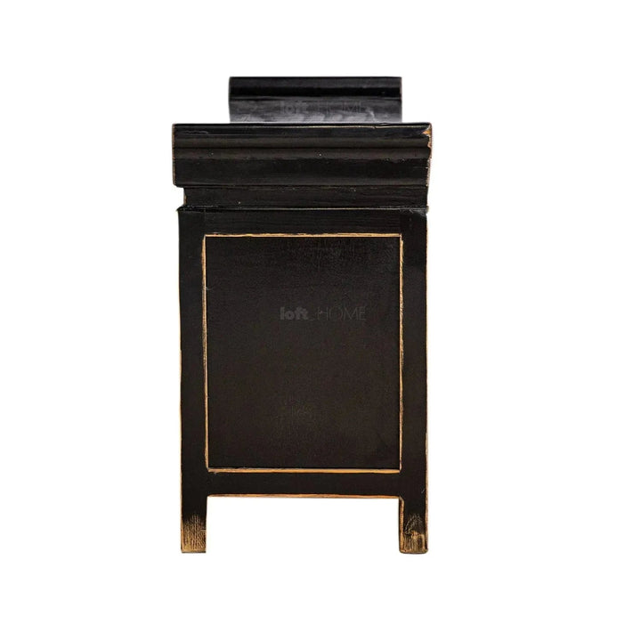 Rustic pine wood tv console yugen in real life style.