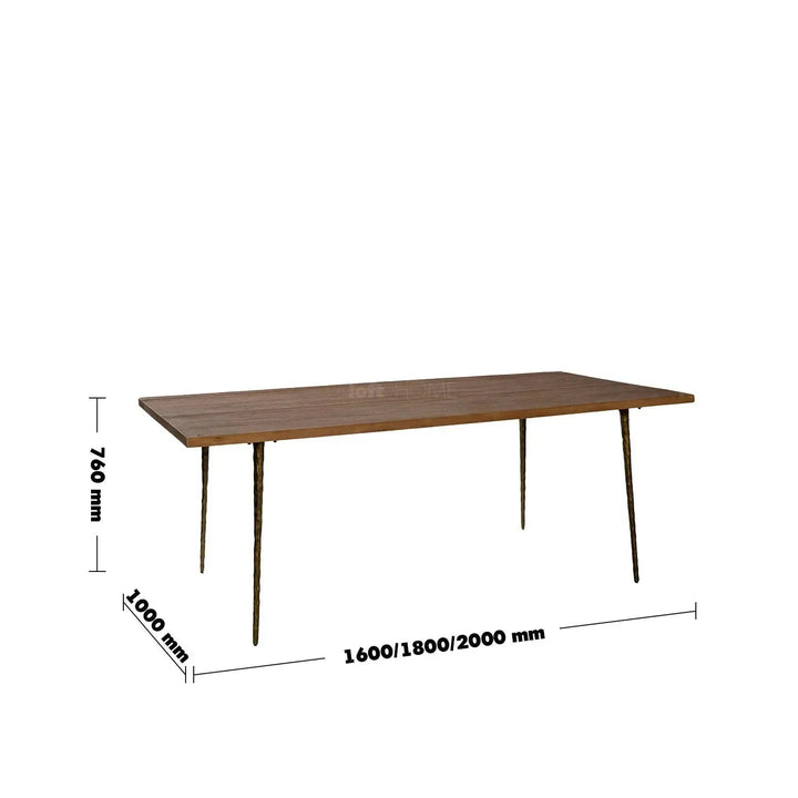 Rustic wood dining table splendor size charts.