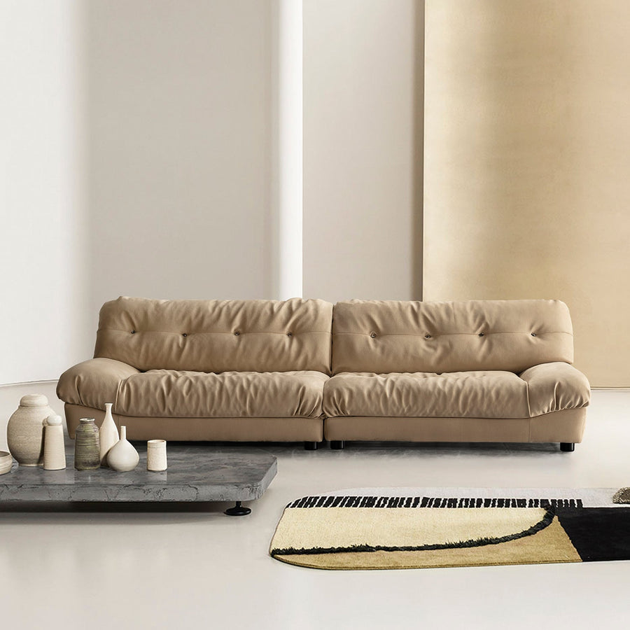 Bauhaus suede fabric 4 seater sofa milano primary product view.